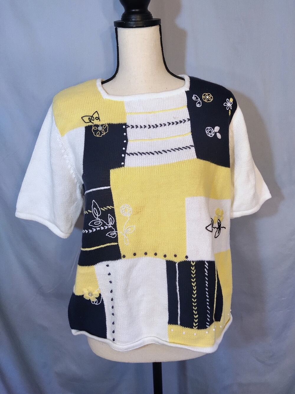 Koret Francisca Floral Embroidered Sweater